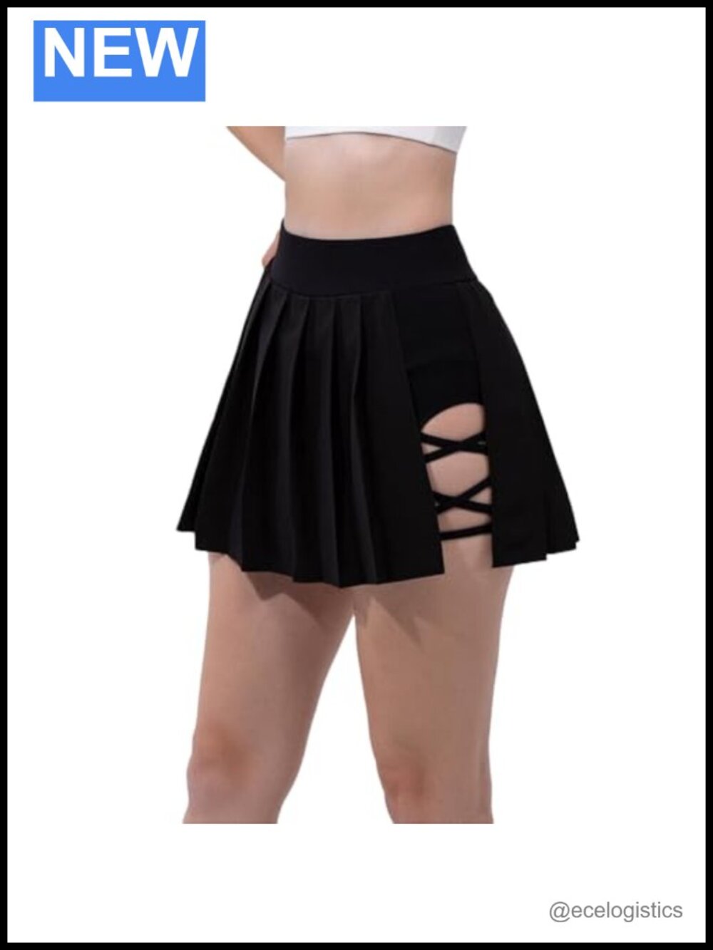High Waisted Pleated A-Line Skirt with Built-in Shorts for Tennis Workout